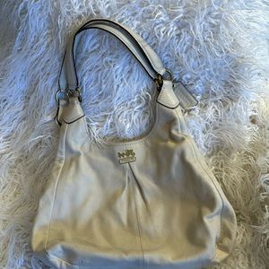 Vintage “COACH” Cream Bag.  In very good condition.